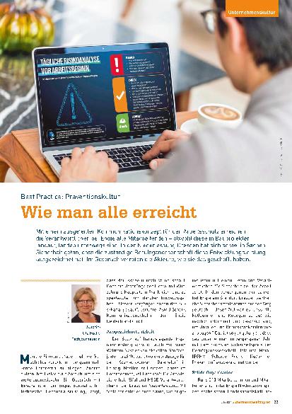 Vorschauseite 1: Best Practice: Präventionskultur Wie man alle erreicht