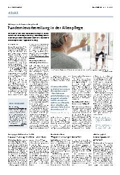 Vorschauseite 1: Pandemievorberitung in der Altenpflege
