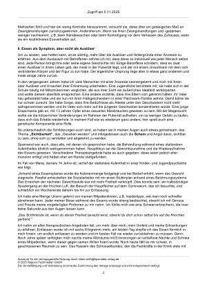 Vorschauseite 2: Chronische Anorexie – Zwischen Wunschbefolgungspflicht und Zwangsmaßnahmen