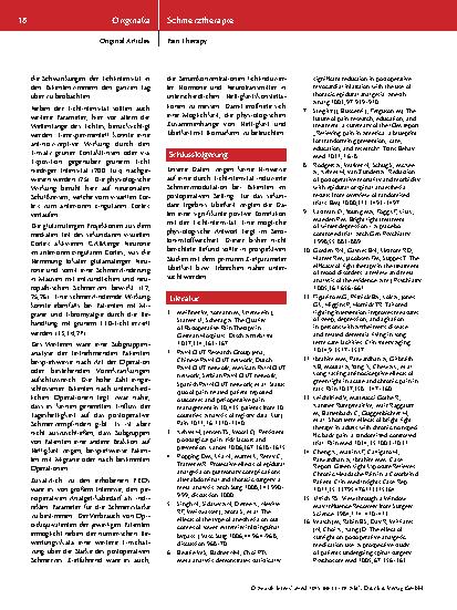 Vorschauseite 6: Auf der Sonnenseite des Lebens – Die Auswirkung der Umgebungslichtintensität auf postoperatives Schmerzempfinden