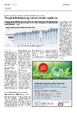 Vorschauseite 1: Finanzielle Belastung nimmt immer weiter zu.