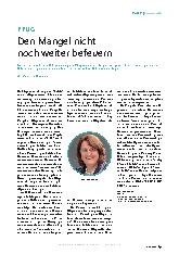 Vorschauseite 1: Den Mangel nicht noch weiter befeuern
