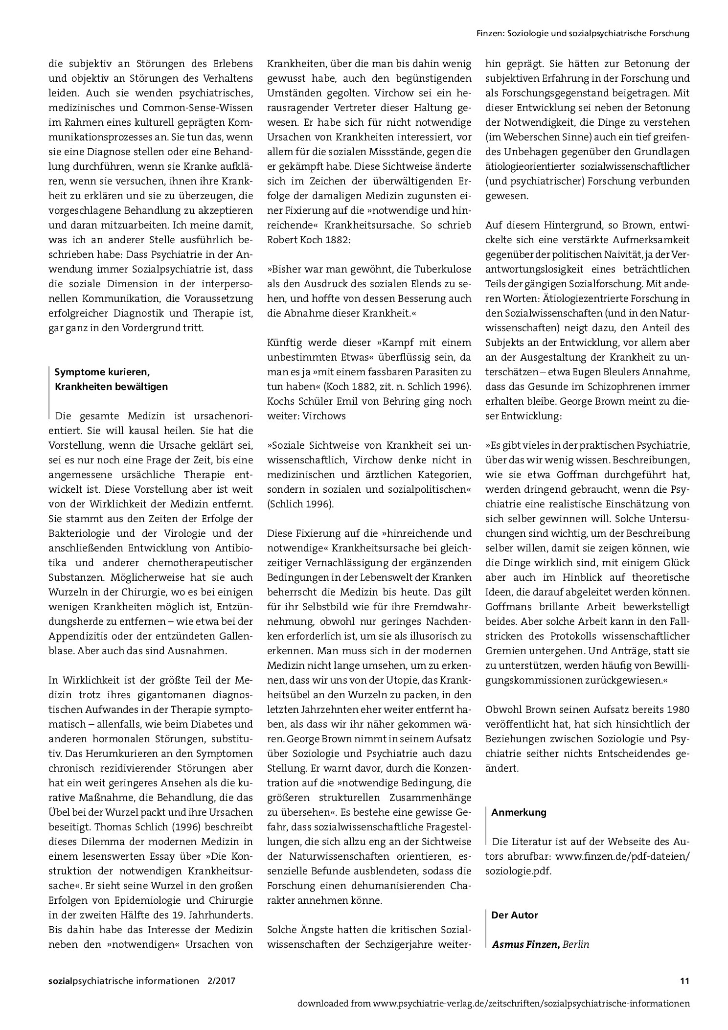 Vorschauseite 4: Soziologie und sozialpsychiatrische Forschung