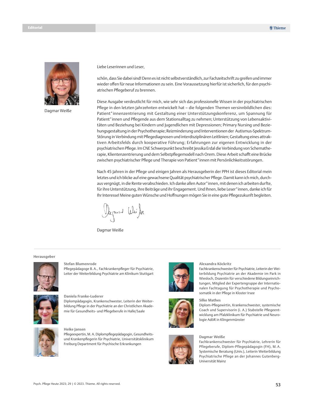Vorschauseite 1: Liebe Leserinnen und Leser,