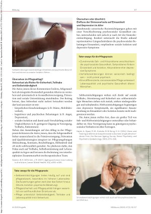 Vorschauseite 2: Pflege und Forschung Neues aus der Wissenschaft
