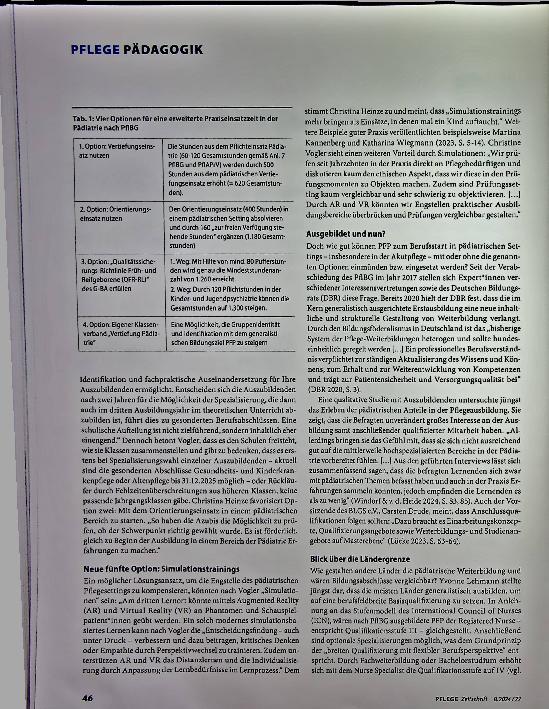 Vorschauseite 2: Ausbildung Pädiatrie: Auch die Chancen sehen