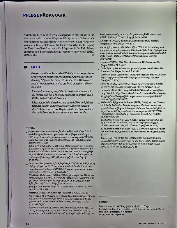 Vorschauseite 4: Ausbildung Pädiatrie: Auch die Chancen sehen