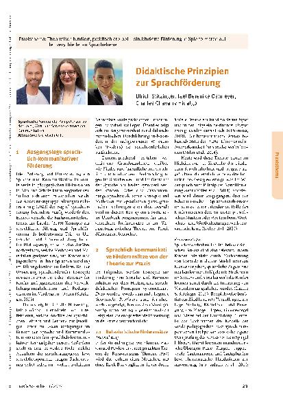 Vorschauseite 1: Didaktische Prinzipien zur Sprachförderung
