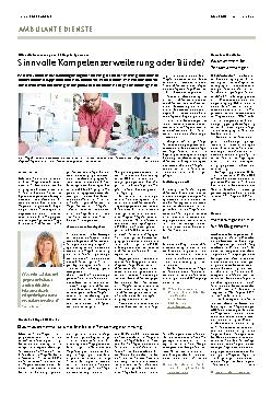 Vorschauseite 1: Sinnvolle Kompetenzerweiterung oder Bürde?