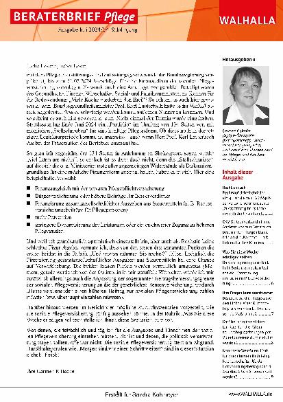 Vorschauseite 1: Beraterbrief Pflege Heft 14-2024