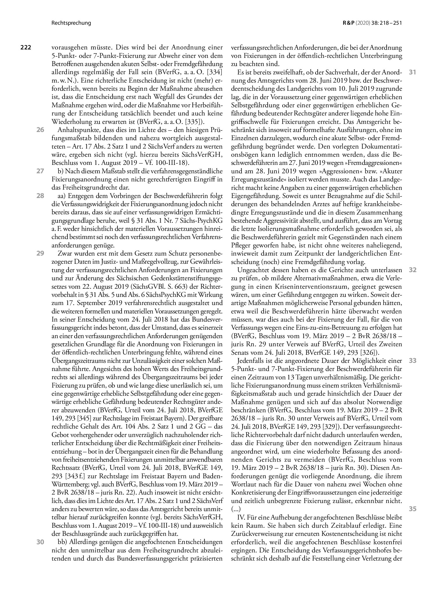 Vorschauseite 2: Fixierung nach SächsPsychKG