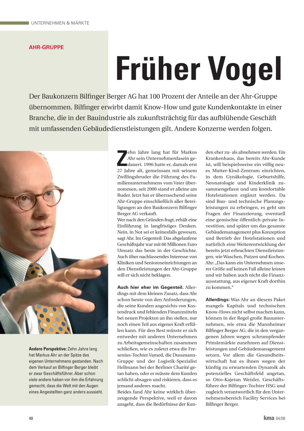 Vorschauseite 1: Früher Vogel