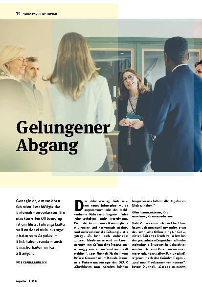 Vorschauseite 1: Gelungener Abgang