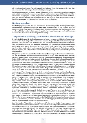 Vorschauseite 3: Spiritualität in der onkologischen Pflege. Entwicklung eines Schulungskonzepts zur Stärkung von Reflexion, Sinnorientierung und Selbstfürsorge