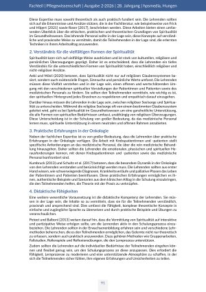 Vorschauseite 5: Spiritualität in der onkologischen Pflege. Entwicklung eines Schulungskonzepts zur Stärkung von Reflexion, Sinnorientierung und Selbstfürsorge