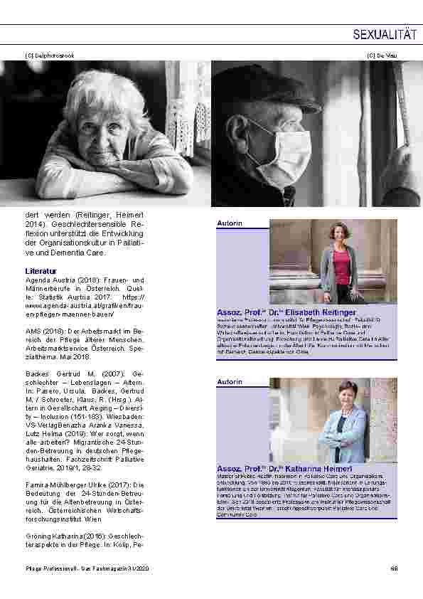 Vorschauseite 6: Gendersensibilität in Palliative und Demenz Care