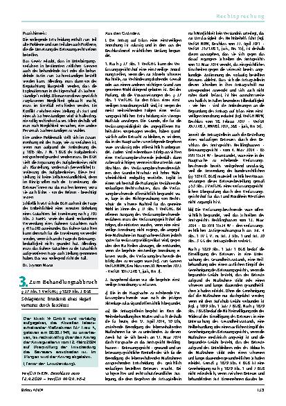 Vorschauseite 1: 3. Zum Behandlungsabbruch