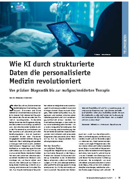 Vorschauseite 1: Wie KI durch strukturierte Daten die personalisierte Medizin revolutioniert