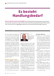 Vorschauseite 1: Es besteht Handlungsbedarf.