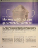 Vorschauseite 1: FFP2-Masken: Maskenqualität auf dem gerichtlichen Prüfstand
