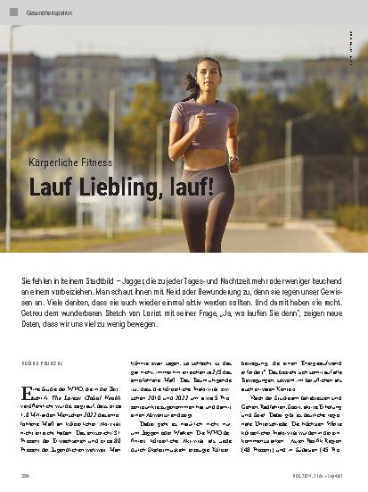 Vorschauseite 1: Körperliche Fitness: Lauf, Liebling, lauf!