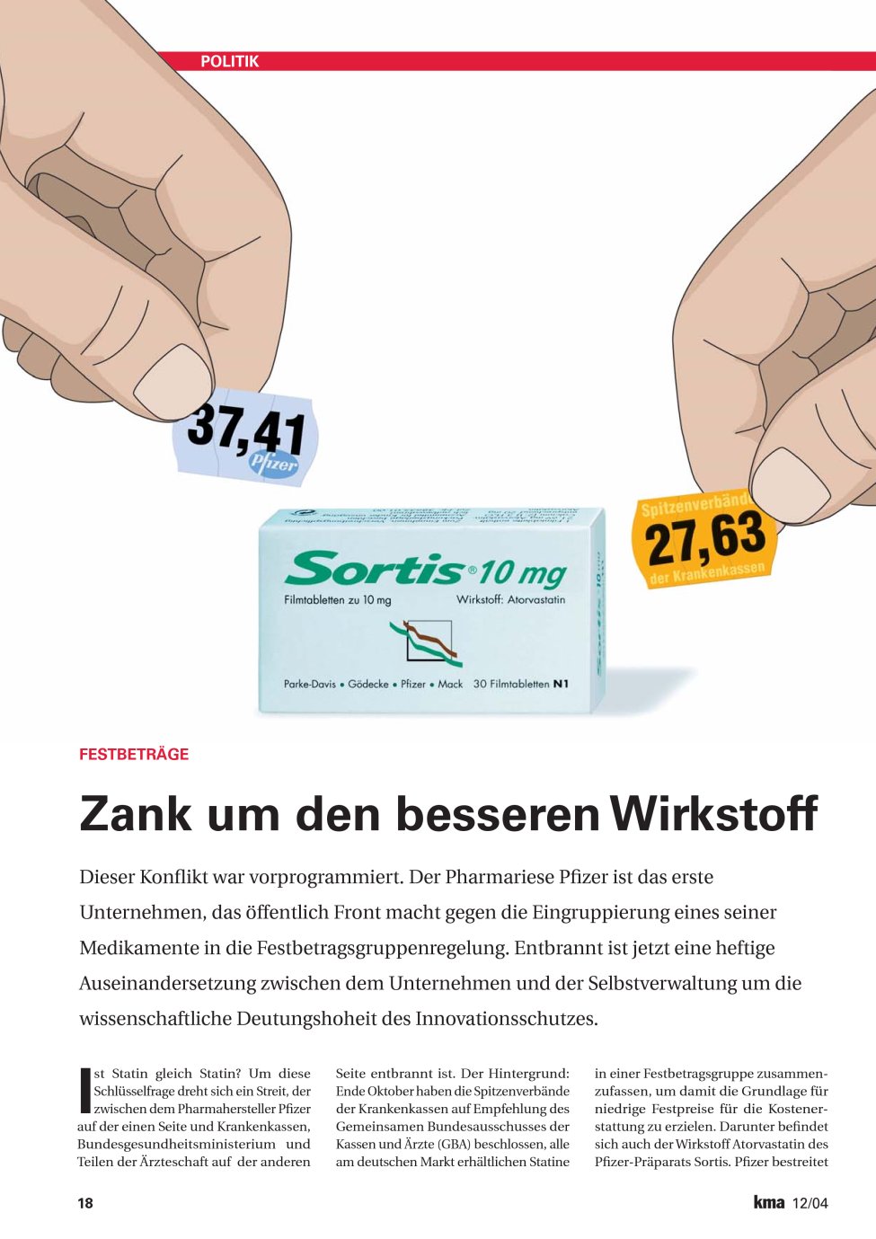 Vorschauseite 1: Zank um den besseren Wirkstoff