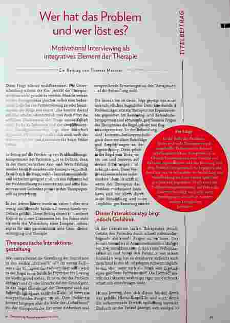 Vorschauseite 2: Wer hat das Problem und wer löst es? Motivational Interviewing als integratives Element der Therapie