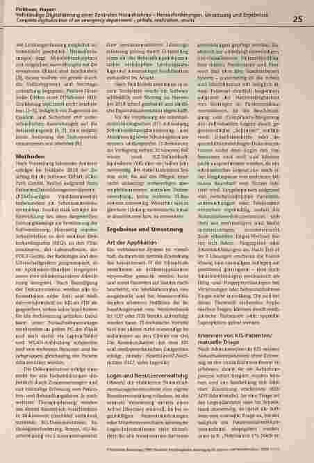 Vorschauseite 4: Vollständige Digitalisierung einer Zentralen Notaufnahme - Herausforderungen, Umsetzung und Ergebnisse