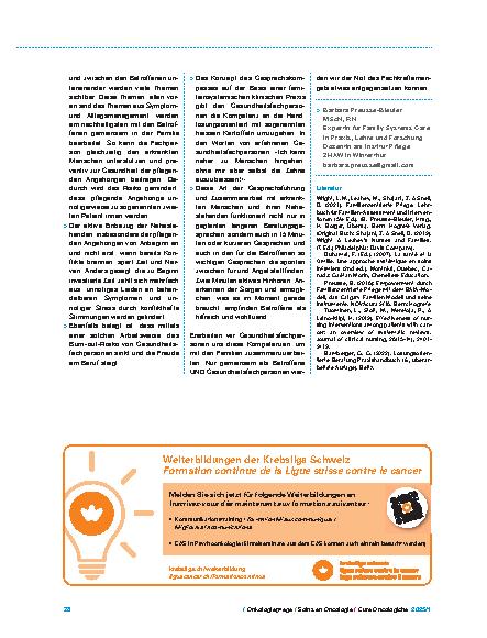 Vorschauseite 4: Der Gesprächskompass – ein Instrument für eine aufmerksame Zusammenarbeit mit Erkrankten und ihren Nahestehenden
