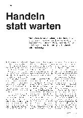 Vorschauseite 1: Handeln statt warten