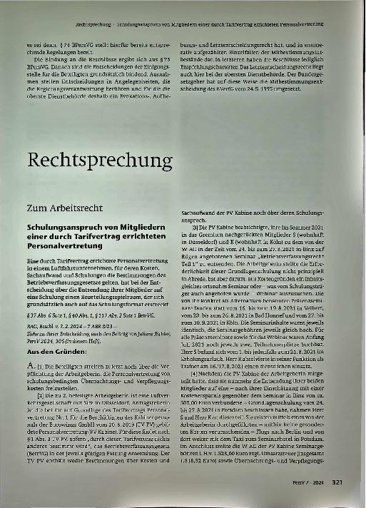 Vorschauseite 1: Rechtsprechung