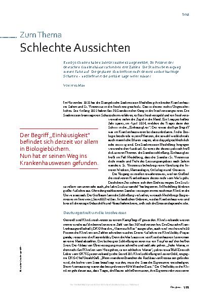 Vorschauseite 1: Schlechte Aussichten