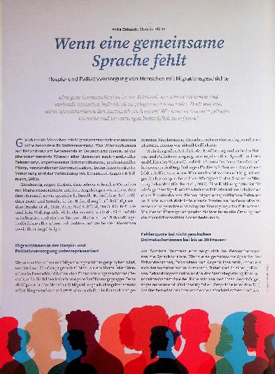Vorschauseite 1: Wenn eine gemeinsame Sprache fehlt: Hospizund Palliativversorgung von Menschen mit Migrationsgeschichte