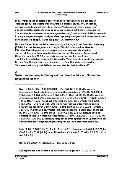 Vorschauseite 3: Das Gesetz über die Selbstbestimmung in Bezug auf den Geschlechtseintrag