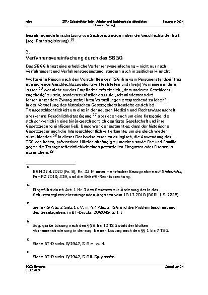 Vorschauseite 5: Das Gesetz über die Selbstbestimmung in Bezug auf den Geschlechtseintrag