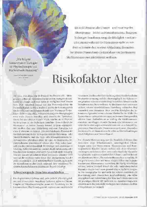 Vorschauseite 1: Risikofaktor Alter