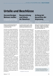Vorschauseite 1: Urteile und Beschlüsse
