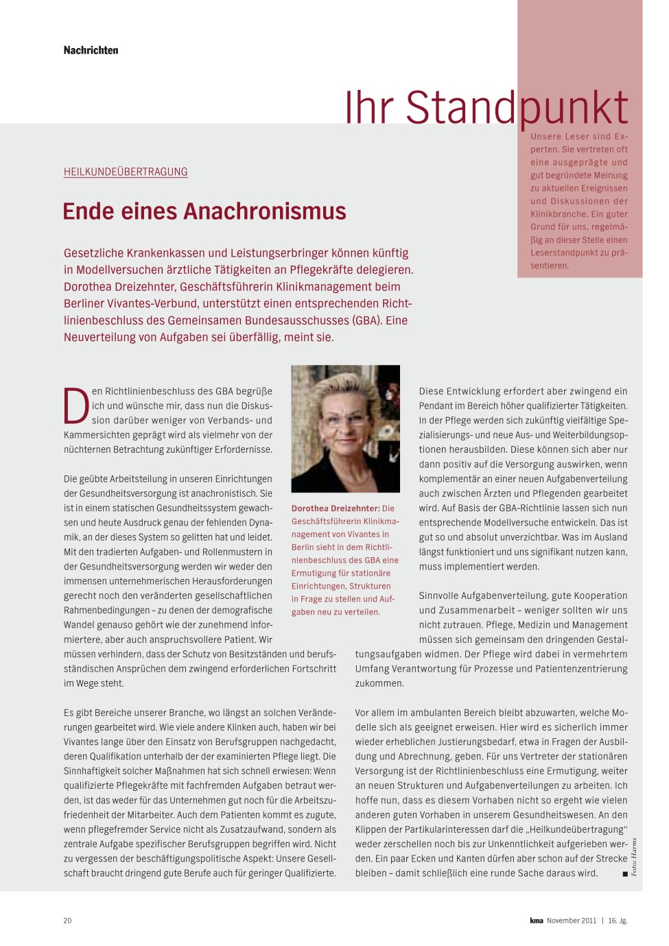 Vorschauseite 1: Ende eines Anachronismus