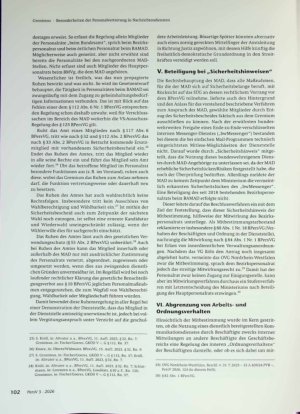 Vorschauseite 4: Besonderheiten der Personalvertretung in Nachrichtendiensten — am Beispiel des Militärischen Abschirmdienstes (MAD)