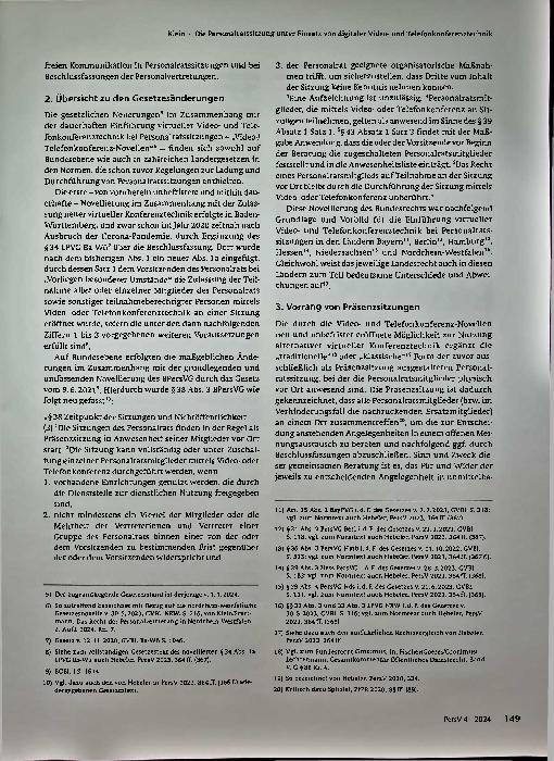 Vorschauseite 2: Die Personalratssitzung unter Einsatz von digitaler Videound Telefonkonferenztechnik.