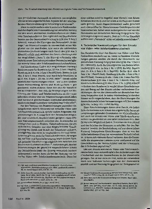 Vorschauseite 3: Die Personalratssitzung unter Einsatz von digitaler Videound Telefonkonferenztechnik.