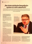 Vorschauseite 1: "Das österreichische Gesundheitssystem ist nicht zukunftsfähig."