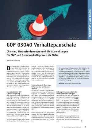 Vorschauseite 1: GOP 03040 Vorhaltepauschale Chancen, Herausforderungen und die Auswirkungen für MVZ und Gemeinschaftspraxen ab 2026