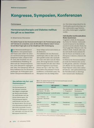 Vorschauseite 1: Hormonersatztherapie und Diabetes mellitus: Das gilt es zu beachten
