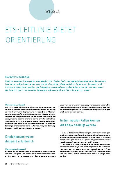 Vorschauseite 1: ETS-Leitlinie bietet Orientierung.
