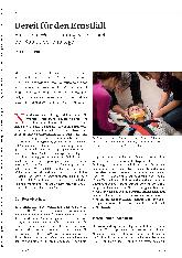 Vorschauseite 1: Bereit für den Ernstfall: Eine neue Weiterbildung widmet sich der Katastrophenpflege.