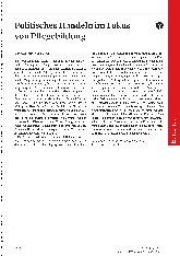 Vorschauseite 1: Politisches Handeln im Fokus von Pflegebildung