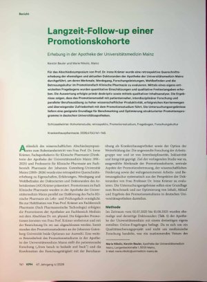 Vorschauseite 1: Langzeit-Follow-up einer Promotionskohorte