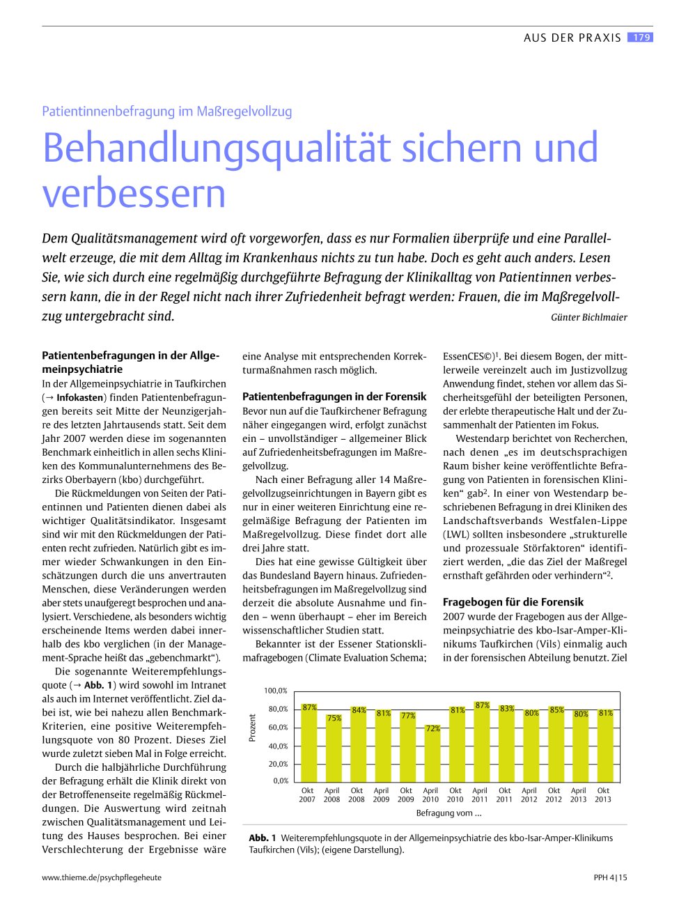 Vorschauseite 1: Behandlungsqualität sichern und verbessern