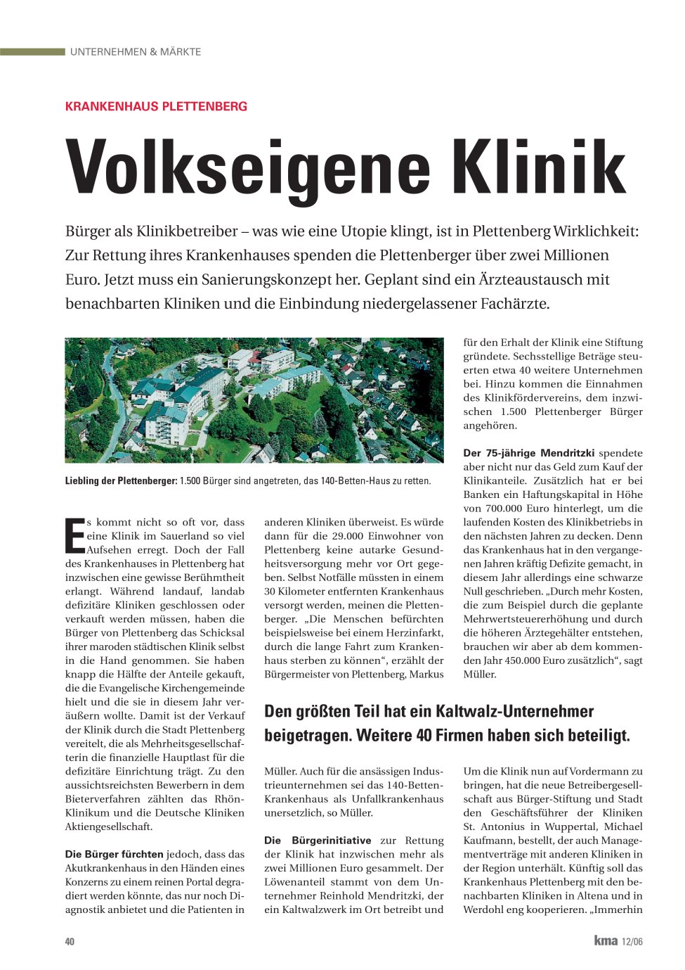 Vorschauseite 1: Volkseigene Klinik